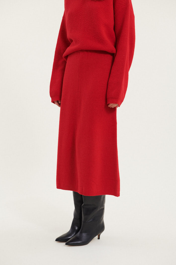 Basic Apparel Lise 3/4 Skirt Skirts 278 High Risk Red